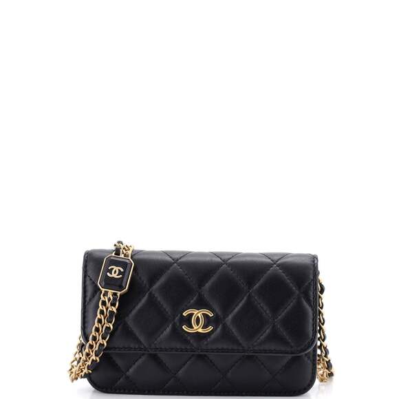 CHANEL | Accessories | Chanel Sugar Cube Chain Phone Holder 37164c38b ...